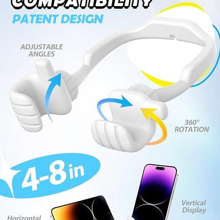 Stocking Stuffers for Men Women Teens Kids: Thumbs Up Lazy Phone Stand Holder for Desk Funny Gadgets for Teenage Boys Girls Dad Father Mother Mom Son Daughter Husband Wife Adults Gifts for Christmas