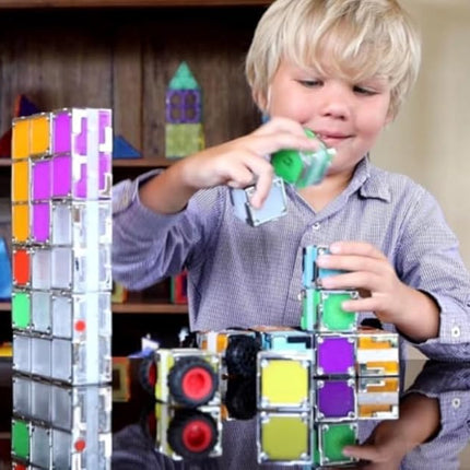 24 Magnetic Building Blocks – Light-Up STEM Educational Toy for Toddlers & Kids, Intertek Approved, Patented in US & China, Interactive Learning Cubes