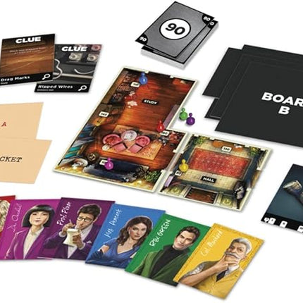 Clue Board Game Treachery at Tudor Mansion, Clue Escape Room Game, Murder Mystery Games, Cooperative Family Board Game, Ages 10 and up, 1-6 Players