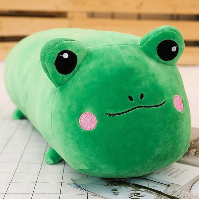Frog Plush Pillow, Soft Frog Stuffed Animal Toy Hugging Pillow Gifts for Kids Birthday,Christmas,Valentine 23.6"