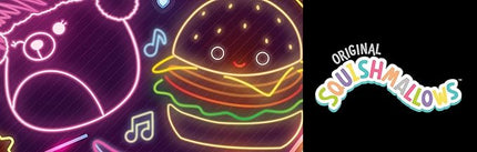 Buffalo Games - Glow in The Dark - Squishmallow Neon Lights - 100 Piece Jigsaw Puzzle