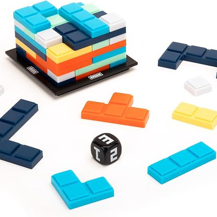 Educational Insights Upzzle - Strategic Stacking Board Games for Kids, Teens & Adults, 2 Player Vertical Puzzle Building Challenge, 3D Brain Teaser, Family Game Night Activities & Gifts for Ages 7+