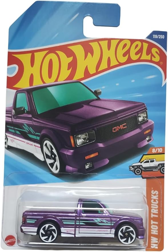 Hot Wheels '91 GMC Syclone [Purple], HW Hot Trucks 8/10, 119/250, 1:64 Scale Diecast Car