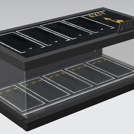 1/64 Model Car Display Case - Compatible with Hot Wheels Matchbox Mini GT Diecast Cars,Acrylic Box for Toy Cars Display Décor and Storage,Stackable Garage Diorama with LED Lights(1T-Container)