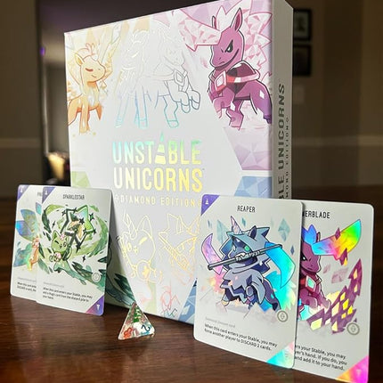 Unstable Unicorns Diamond Edition Base Game - for Kids, Teens, and Adults - Perfect for Family Game Night
