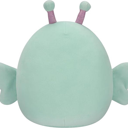Squishmallows Original 8-Inch Reina Green Butterfly with Flower Crown - Official Jazwares Large Plush