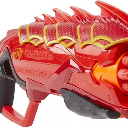 Nerf DragonPower Emberstrike Blaster, Inspired by Dungeons and Dragons, 8-Dart Drum, 16 Nerf Darts, Dart Storage