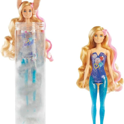 Barbie Color Reveal Doll & Accessories, Party Series, 7 Surprises, 1 Barbie Doll (Styles May Vary)