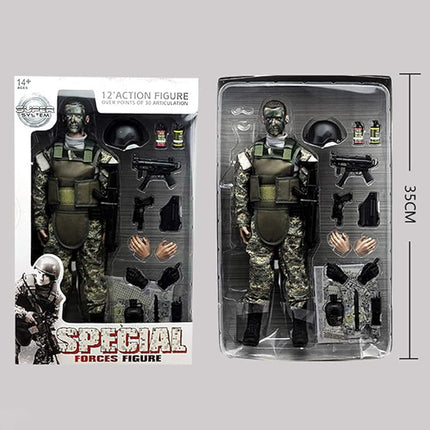 12 Inch Action Figures Military Set, 1/6 Scale Action Figures Set with Weapons and Accessories