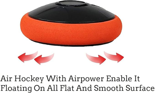 Rechargeable Floating Pucks & Paddles - Any Flat Surface Air Hockey, Includes Charging Cable and Strikers