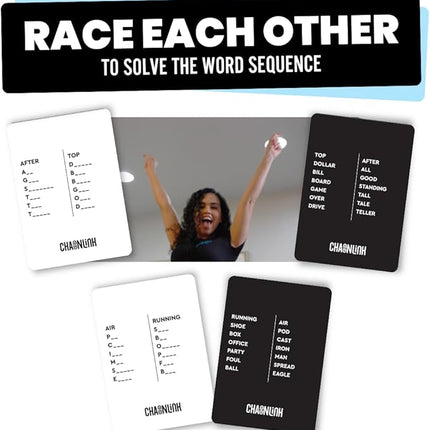 Viral Studios Chainlink - Guess The Sequence Party Game, Fast Paced Word Game for Adults & Kids, 450 Cards Fun Cards for Family Game Nights, Gatherings, & Parties Ages 15 +