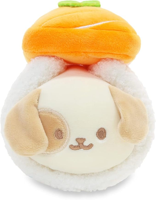 Anirollz Puppiroll Plush in Salmon Sushi – Kawaii Stuffed Animal with Removable Costume – Cute Squishy Plush Toy Gift for Girls & Kids