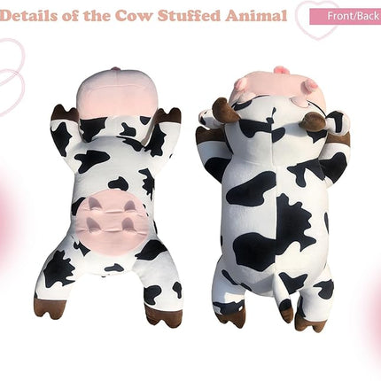 Cow Plush Pillow – 33.4 Inch Cow Stuffed Animal - Birthday Christmas Valentine’s Day Gift for Kids Adults Boys Girls