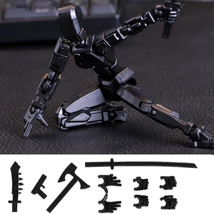 (Assembly Completed) 4 Packs T13 Action Figure Set, 3D Printed ActionFigure Toy Gifts for Kids, Dummy 13,Robot 13 Action Figure Full Body Mechanical Doll Christmas Birthday Gift for Boys Girls