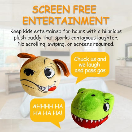 Shark Plush Toy - Funny Interactive Animal Plushie with Silly Giggling, Laughing, and Farting Sounds, Hilarious Prank Gag Gift