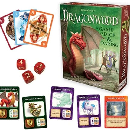Gamewright Dragonwood A Game of Dice & Daring Board Game Multi-colored, 5"