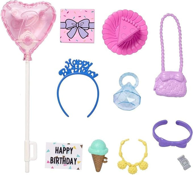 Barbie Storytelling Birthday Party Accessories Fashion Pack Playset ~ GHX36