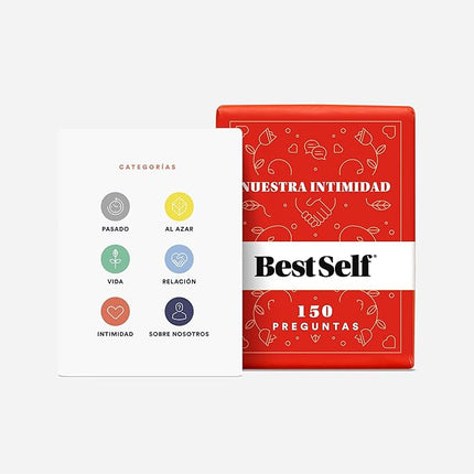 BestSelf Nuestra Intimidad - Spanish Intimacy Deck with 150 Relationship-Building Conversation Starters, Romantic Couples Card Game to Strengthen Communication and Connection