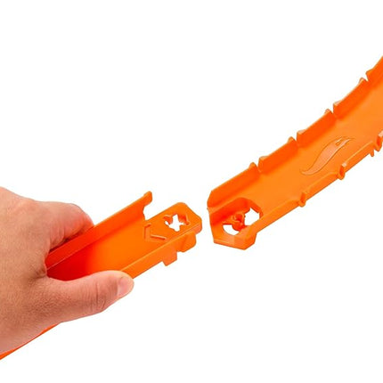 Hot Wheels Toy Car Track Set, Track Creator Deluxe Pack & 2 1:64 Scale Die-Cast Vehicles, 25 Feet of Different Length Speed Snap Track & Connectors (Amazon Exclusive)