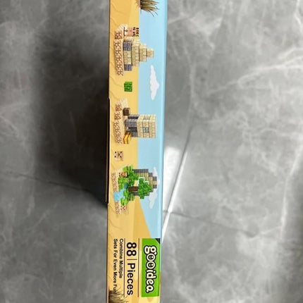 Large Magnetic Blocks Kids Toys, Sensory Learning Toys, Mine Magworld Building Craft, Desert Construction Set, 1“ Magnetic Building Cubes, Game Gift for 3+ Year Old Boys Girls