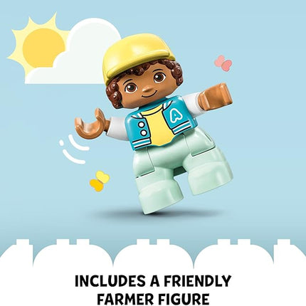 LEGO DUPLO My First Fruit and Vegetable Tractor Toy 10982, Stacking and Color Sorting Toys for Babies and Toddlers Ages 1 .5-3 Years Old, Educational Early Learning Set