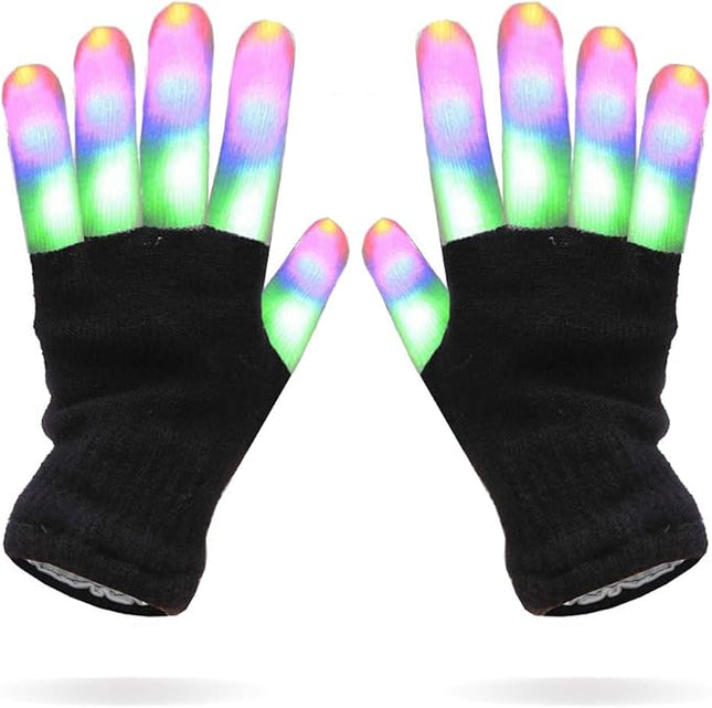 Luwint Children LED Finger Light Up Gloves - Glow Flashing Cool Fun Toys for Kids, Boy Girl 7-12 Years