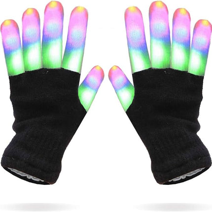Luwint LED Colorful Flashing Finger Lighting Gloves, Glow Rave Cool Toys for Adult Teens