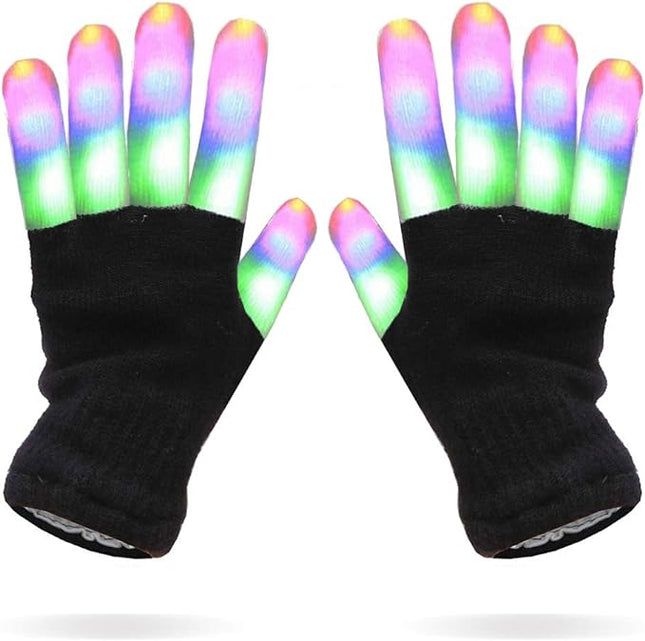 Luwint LED Colorful Flashing Finger Lighting Gloves, Glow Rave Cool Toys for Adult Teens