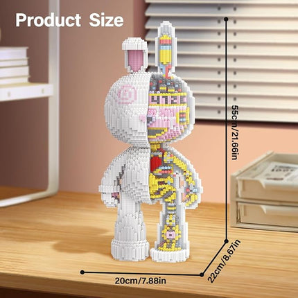 DAHONPA Animal Mechanical Rabbit Micro Building Blocks Set with Drawer（8000PCS）, Personalized Decoration, Gift for Adults and Kids