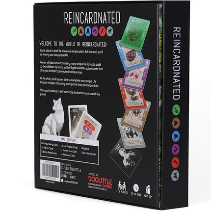 Reincardnated A Turn-Based Deck Drafting Card Game - Strategy Party Game for 2-6 Players on Family Game Night