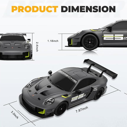 BEZGAR Porsche Remote Control Car - Officially Licensed Porsche 911 GT2 RS Toy Car 1:24 Porsche RC Car Model Vehicle Gift for Boys,Girls,Teens and Adults