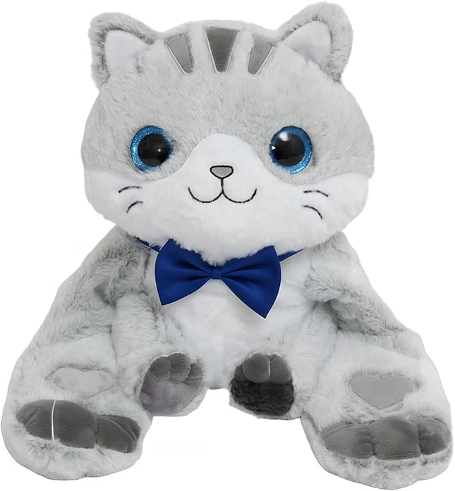 Weighted Stuffed Animal - Grey Cat 4.5 lbs, Ideal for Sensory Needs, Austism & Anxiety | Comfort & Relaxation for Both Kids and Adults