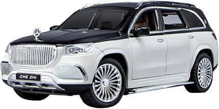 1/24 Scale Benz GLS600 SUV Toy Car, Zinc Alloy Diecast Car Model with Sound Light and Pull Back Function, Collectible Children's Toy Vehicles for Boys Adults Gift