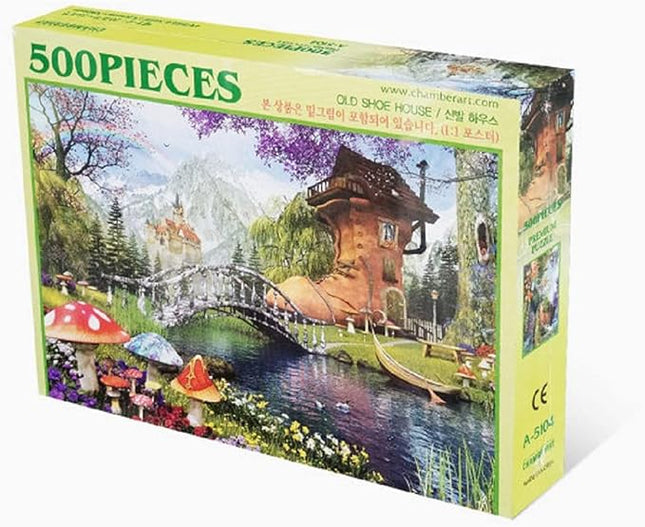 CHAMBERART 500 Piece Premium Jigsaw Puzzle Old Shoe House A-5104