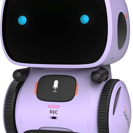 GILOBABY Interactive Talking Robot for Girls, Smart Toy with Touch Sensor & Voice Control, Record & Repeat Mode, Dancing, Singing, Educational Gift for 3 4 5 6 7 Year Old Kids (Purple)