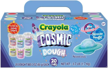 Crayola Cosmic Dough 20pk x 3oz - Special Effects Kids Toys, Party Favors, School Supplies - Sparkly Non-Toxic Play Dough for Creative Learning and Skill Building, Treasure Box Toys for Classroom
