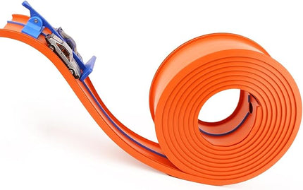 15 Ft Flexible Race Car Track Compatible with Hot Wheels and Diecast 1/64th Cars,Classic Long Rolls Up Portable Racetrack Roll Up Race Track
