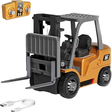 Microcrew Mini Rc Construction Series – Pocket Dump Truck, Excavator & Forklift Set, 1/64 Small 2.4ghz Remote Control Alloy Car Pocket Construction Vehicles Birthday Gifts for Boys and Girls