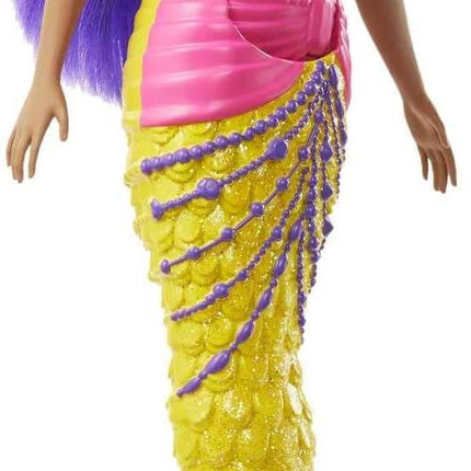 Barbie Dreamtopia Mermaid Doll, 12-inch, Teal and Purple Hair, with Tiara, Gift for 3 to 7 Year Olds