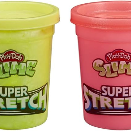 Play-Doh Slime Super Stretch 2-Pack for Kids 3 Years and Up - Yellow and Red