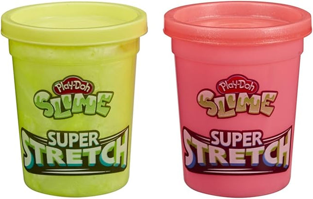 Play-Doh Slime Super Stretch 2-Pack for Kids 3 Years and Up - Yellow and Red