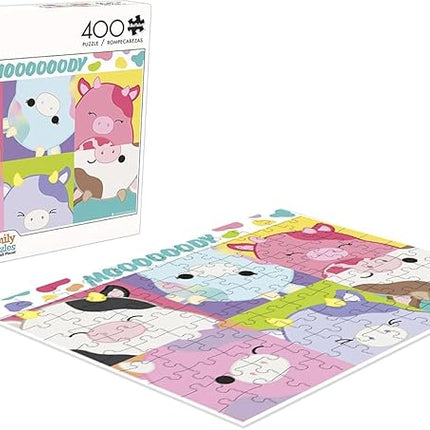 Buffalo Games - Squishmallow - Moooooody - 400 Piece Jigsaw Puzzle for Families Challenging Puzzle Perfect for Game Nights - Finished Size is 21.25 x 15.00