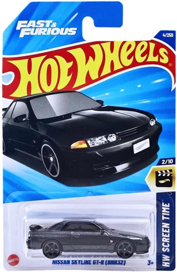Hot Wheels Nissan Skyline GT-R (BNR32), Black, Fast & Furious HW Screen Time 2/10