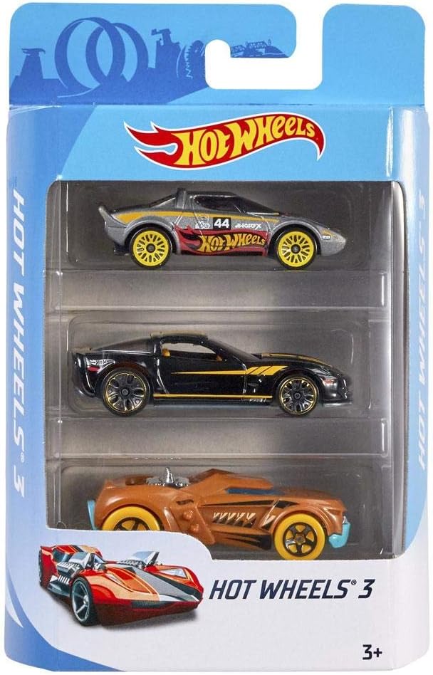 Hot Wheels K5904 Hot Wheels Basic Car Assortment 3 Pack