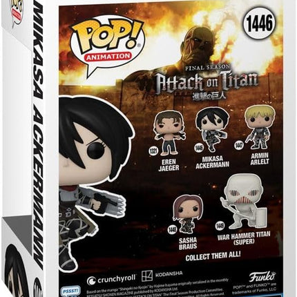 Funko POP! Animation: Attack on Titan - Mikasa Ackerman - Collectable Vinyl Figure - Gift Idea - Official Merchandise - for Kids & Adults - Anime Fans - Model Figure for Collectors and Display
