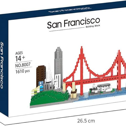 Architecture Skylines Micro Mini Block San Francisco Building Model Set Present Gift for Adults Ages of 14+ 1610pieces
