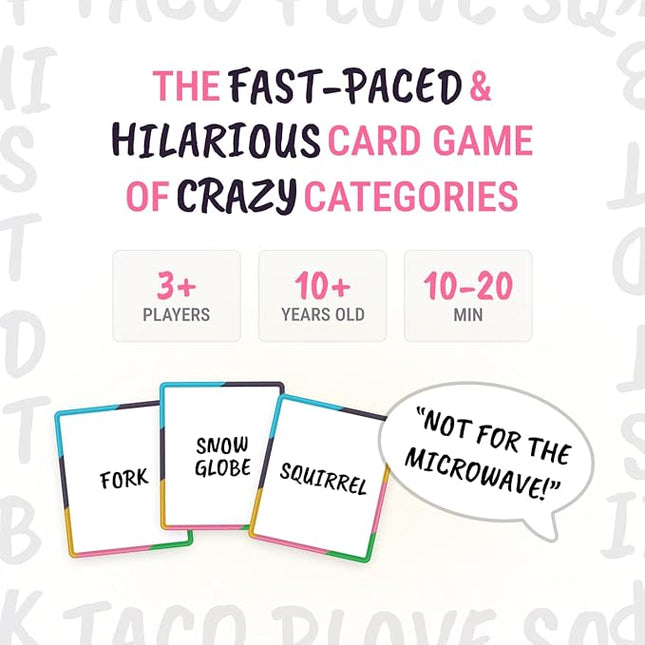Holy Cactus Frog - A Card Game of Crazy Categories for 3+ Players, Ages 10+, 360 Unique Cards
