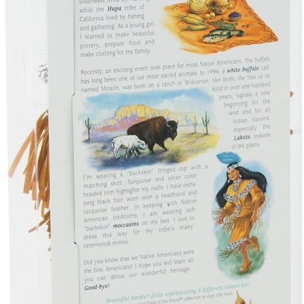 Barbie 1997 Collector Edition Dolls of the World 12 Inch Doll - Fourth Edition Native American Barbie with Poncho, Skirt, Headband, Moccasins, Jewelry, Hairbrush and Doll Stand