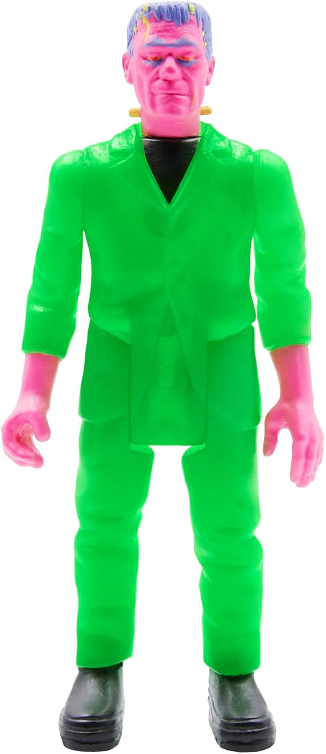 Super7 Universal Monsters Frankenstein (Glow-in-The-Dark Costume Colors) - 3.75 in Scale Reaction Figure