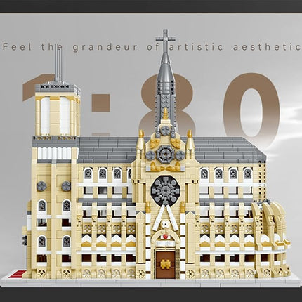 Micro Mini Notre Dame Cathedral Building Block Set, Famous Architecture, 2908 Pieces, Gifts for Kids and Adults